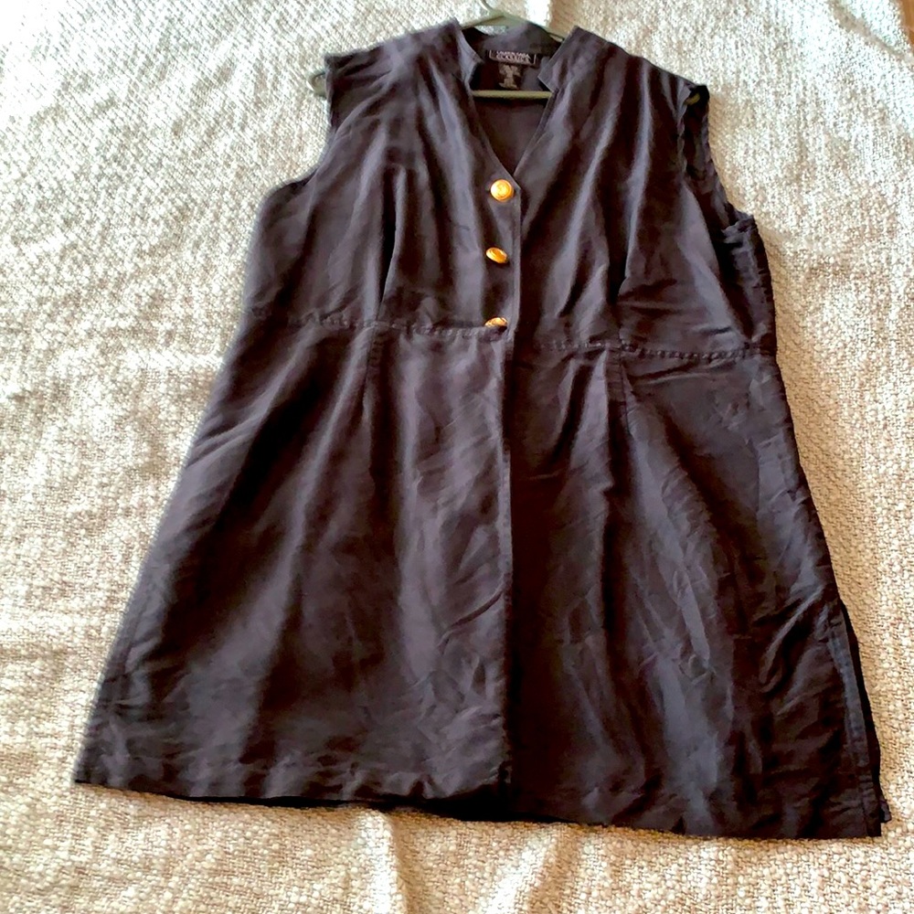 Lauren Sara Classics Black silk top